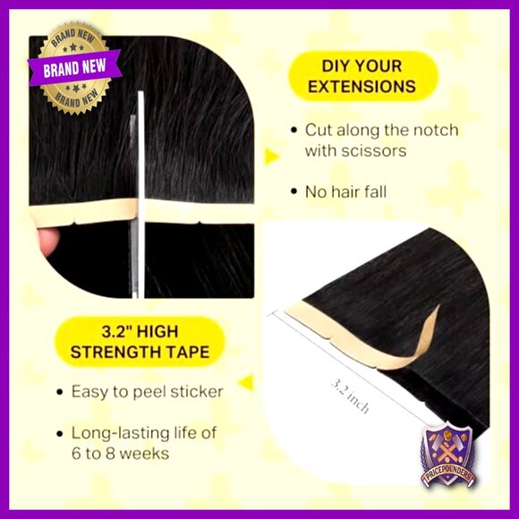 18 Inch Human Hair Tape In Extensions 50g 10pcs Silky Straight Remy main image 5